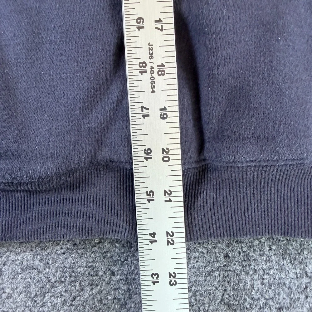 Quicksilver Hoodie Boys M 10/12 Blue Cotton Sherpa Lined Printed Logo Full‎ Zip